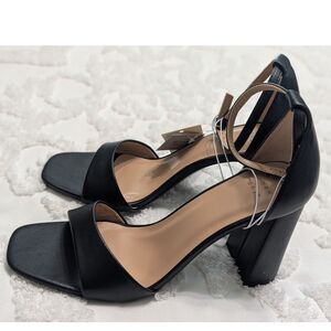 👠 A New Day Shelly Confort Heels Black Size 9 Memory Foam NWT